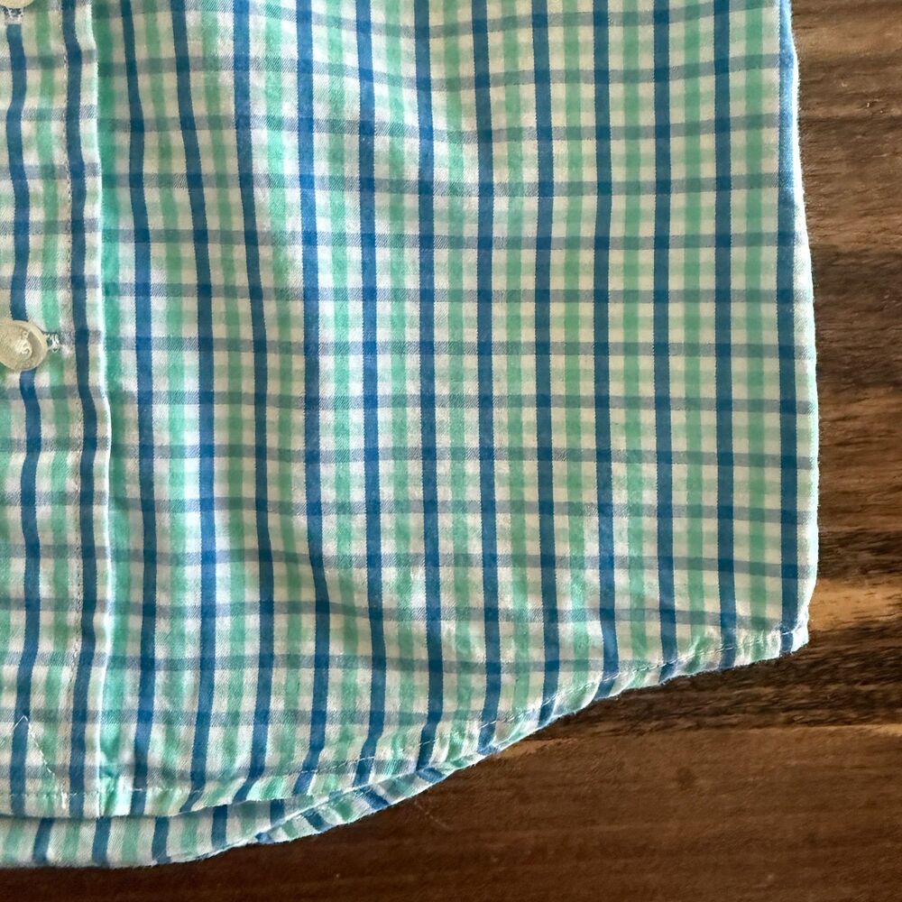 Vineyard Vines Green & Blue Plaid Collared Button Up Shirt Boys' 3T - Picture 7 of 11
